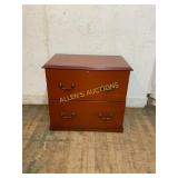 Two-Drawer Wooden Filing Cabinet