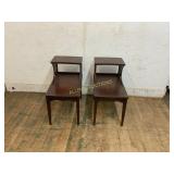 Two-Tier Wooden Side Tables