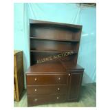 Wooden Hutch with Shelving and Drawers