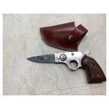 Stainless Steel Knife with Leather Sheath