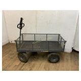 Utility Garden Cart with Steel Mesh Sides