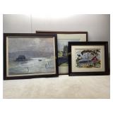 Three Framed Landscape Artworks