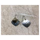 Hammered Sterling Silver Dangle Earrings