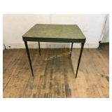 Metal Folding Table with Green Top