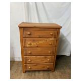 Five-Drawer Solid Pine Chest