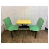 Two-Seater Booth Table with Green Seats