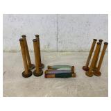 12 Wooden Textile Spools