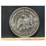 1983 Liberty Silver Dollar, 1 Troy Ounce