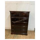 Dark Wood Chest of Six Drawers