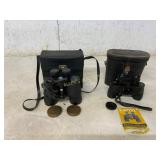 Two Pairs of Empire Binoculars with Cases