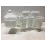 Milk Glass Compotes and Goblets