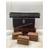 Six Vintage Storage Boxes