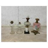 Four Vintage Oil Lamps