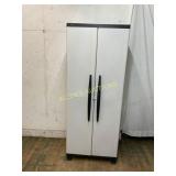 White Plastic Storage Cabinet with Shelves