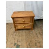 Two-Drawer Wooden Side Table