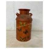 Rustic Metal Milk Can With Decorations