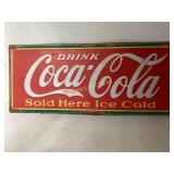 Coca-Cola Metal Advertising Sign