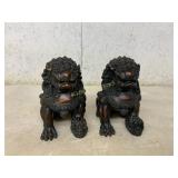 Bronze-Style Foo Dog Statues