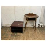 Wood Side Table and Low Storage Cabinet