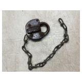 Steel Padlock with Chain by SCL Co.