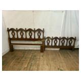 Wooden Full Bed Frame with Turned Details