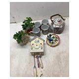 Decorative Tea Set and Figurines