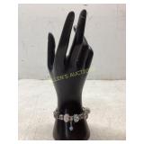 Beaded Charm Bracelet With Glass Beads