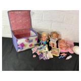 Dolls with Accessories and Storage Box