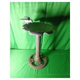 Cast Metal Bird Bath with Bird Detail