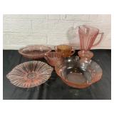 Pink Depression Glass Tableware