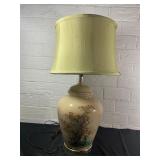 Hand-Painted Ceramic Table Lamp with Floral Motif