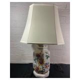 Floral Ceramic Table Lamp With Shade