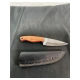 Damascus Steel Knife with Sheath