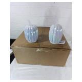 Iridescent Glass Pumpkins, Various Sizes