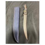 Damascus Steel Knife with Sheath