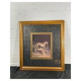 Framed Leopard Print with Gold Trim