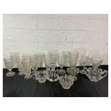 Clear Pressed and Cut Glassware