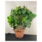 Terracotta Pot with Grapevine Motif and Decorative