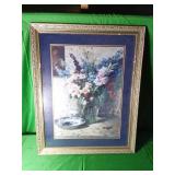Framed and Matted Floral Still Life Art