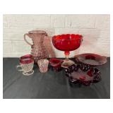 Glassware in Red and Pink Hues