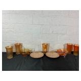 Amber Carnival Glassware