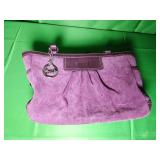 Purple Felt Coach Handbag with Charm