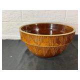 Brown Glazed Stoneware Mixing Bowl