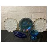 Glass and Milk Glass Tableware