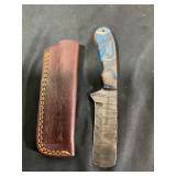 Custom Fixed Blade Knife with Leather Sheath
