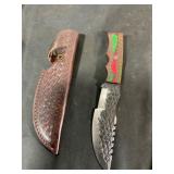 Hand-Forged Knife with Leather Sheath