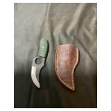 Fixed Blade Knife with Leather Sheath