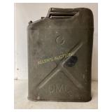 Olive Green Metal Jerry Can, Marked ï¿½USAï¿½