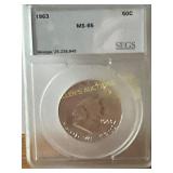1963 Franklin Half Dollar MS-65