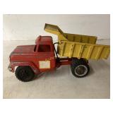 Structo Red And Yellow Steel Dump Truck